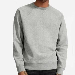 Everlane Mens XXS New Classic French Terry Crew Sweatshirt Heather Grey